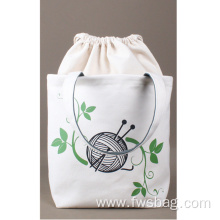 Closure Cotton Canvas Tote Yarn Storage Bags